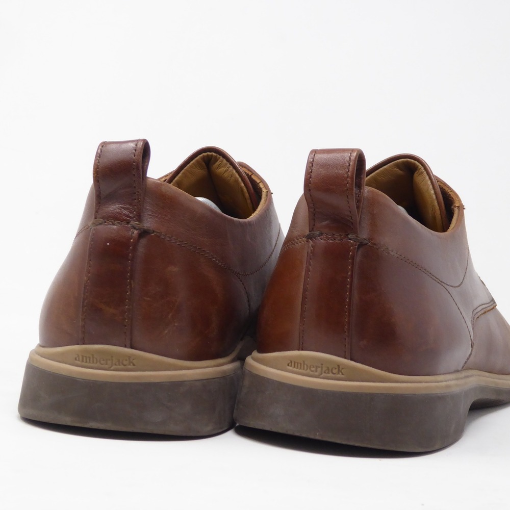 Amberjack Mens The Original Hybrid Derby Shoes Chestnut Brown Leather 11 Wide - Picture 6 of 10